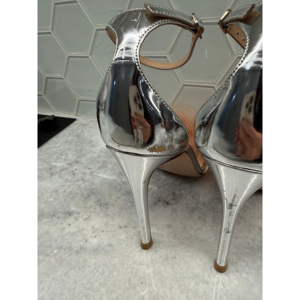 Gianvito Rossi - Marabou Metallic Feather Sandals - EU 37 - Picture 9 of 9